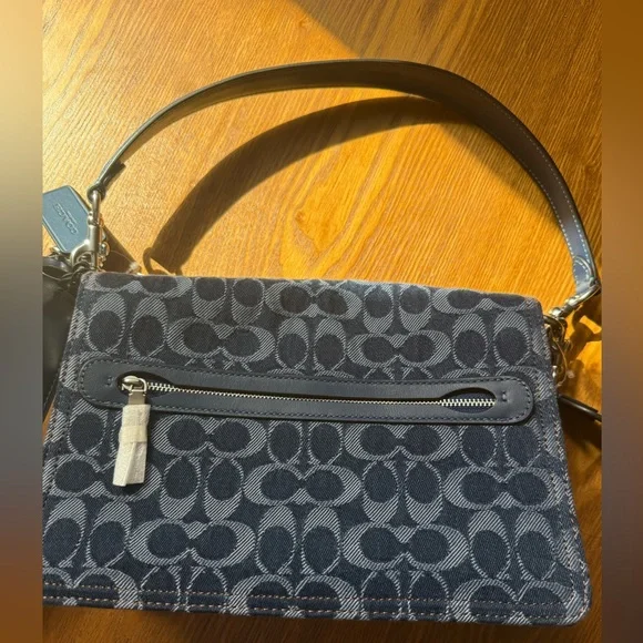 Chain Tabby Shoulder Bag In Signature Denim